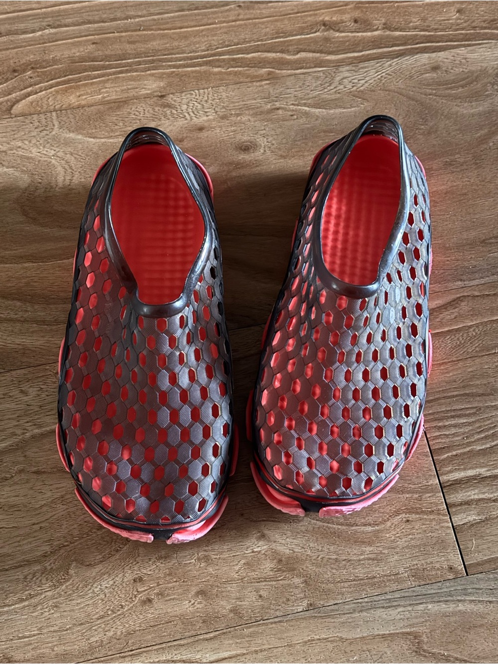 Kids Red Mesh Slip-On Water Shoes